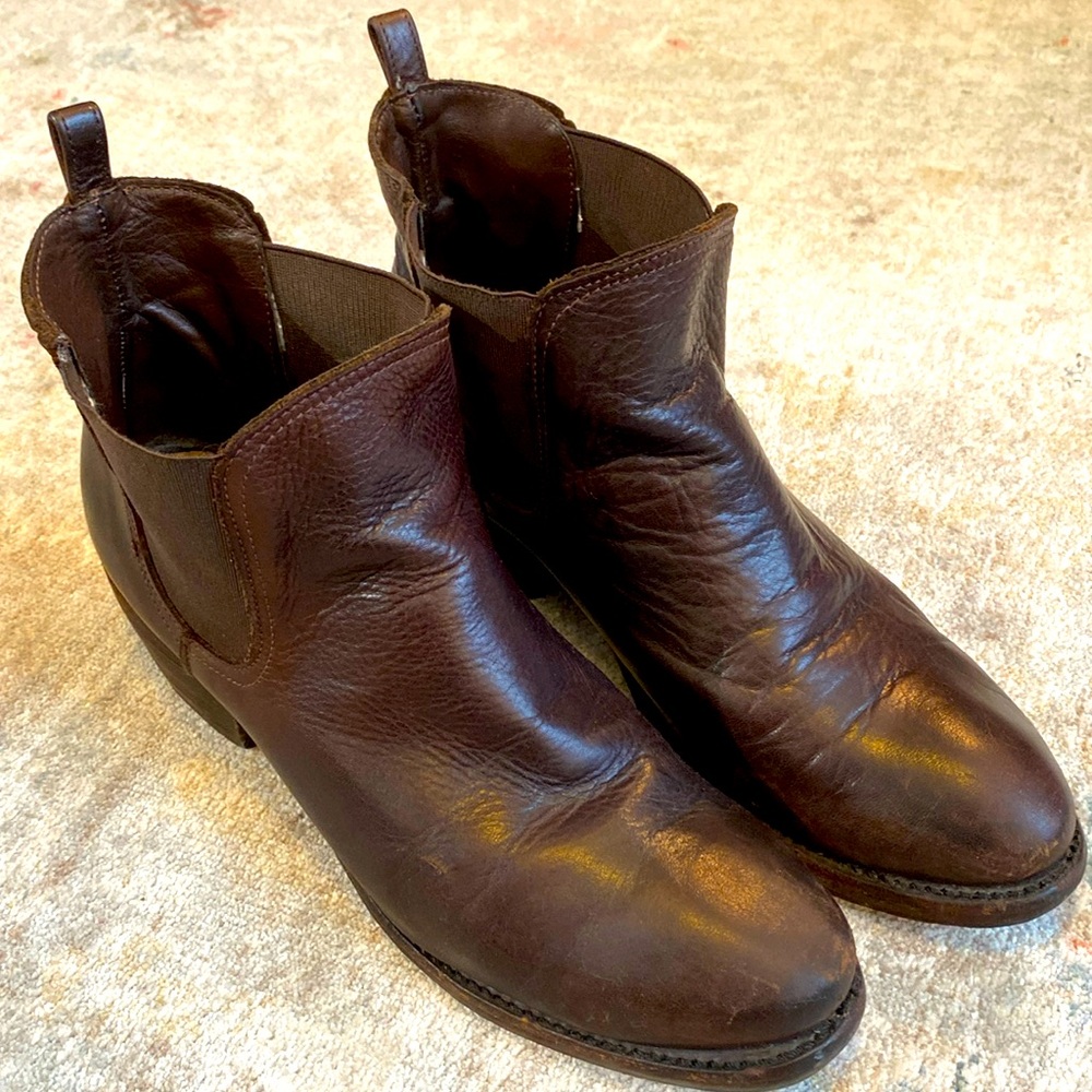 Elegant Dark Brown Ankle Booties by Vintage Shoe Company